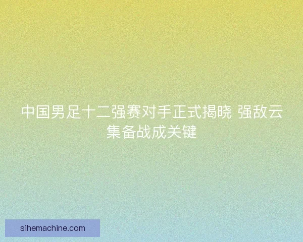 中国男足十二强赛对手正式揭晓 强敌云集备战成关键